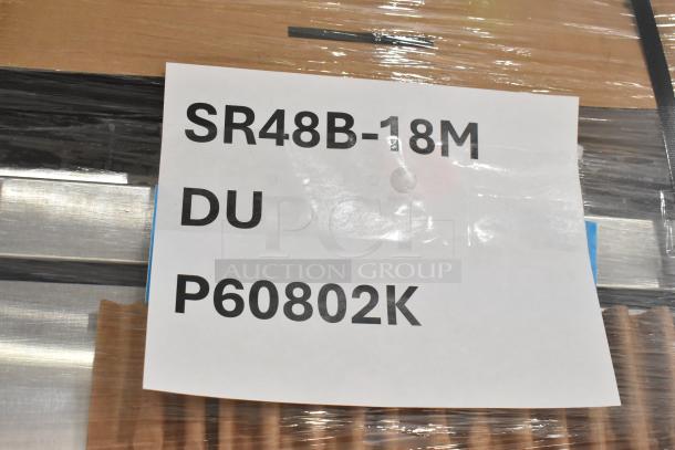 Brand new Hoshizaki SR48B-18M commercial sandwich salad prep table, bain marie mega top, 115 volts, 1 phase.