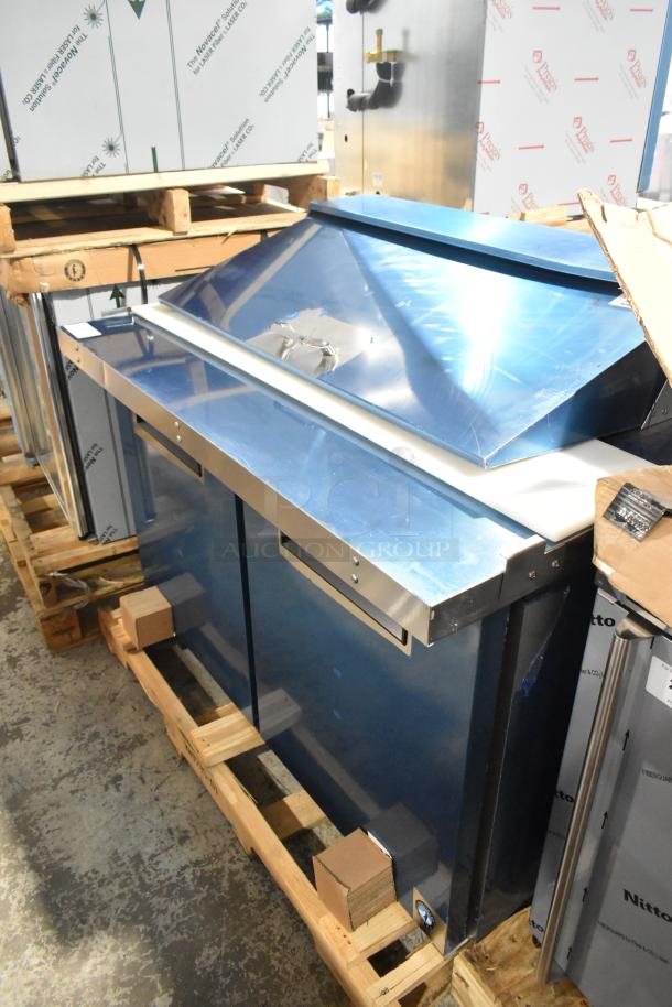 Brand new 2024 Hoshizaki SR48B-18M commercial prep table, stainless steel, bain marie mega top, 115V, single phase.