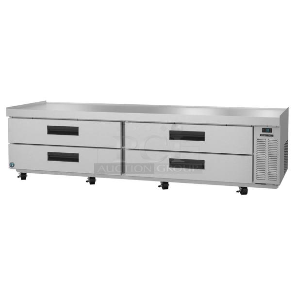 BRAND NEW 2026 Hoshizaki CR98A 4 Drawer Chef Base, stainless steel, 115V, 1 Phase, temperature display.