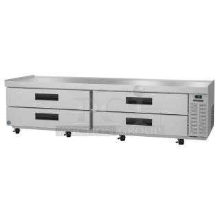 BRAND NEW 2026 Hoshizaki CR98A 4 Drawer Chef Base, stainless steel, 115V, 1 Phase, temperature display.