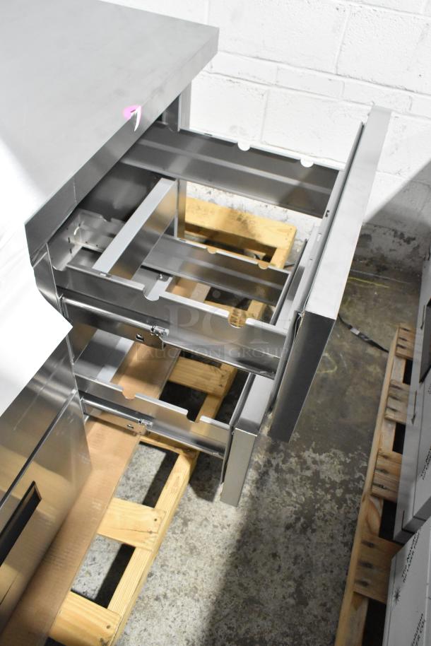 Brand new 2026 Hoshizaki Steelheart 4 Drawer Work Top Cooler, Model WLR67B-D4, 115V, 1 Phase, commercial use.