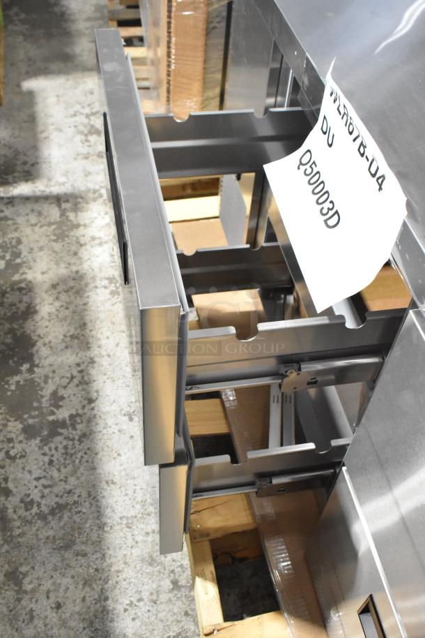 BRAND NEW 2026 Hoshizaki CR98A Steelheart 4 Drawer Work Top Cooler, Model WLR67B-D4, 115V, 1 Phase, sealed drawers.