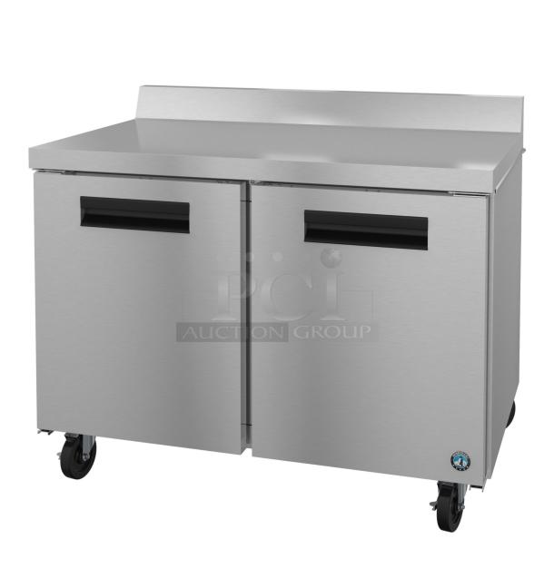 Brand new Hoshizaki WF48B 2-door work top freezer, stainless steel, 115V, 1 phase, commercial grade.