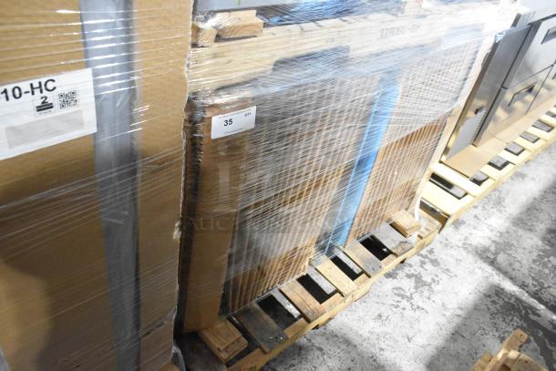 Brand new Hoshizaki UR48B-GLP01 2-door undercounter cooler, packaged on pallet, 115 Volts, 1 Phase.