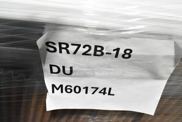 BRAND NEW 2024 Hoshizaki SR72B-18 Commercial Prep Table, 115V, 1 Phase. Model label visible on packaging.