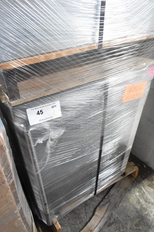 Brand new 2024 Hoshizaki HR24C-G commercial undercounter cooler, single door, 115V, wrapped, on pallet.