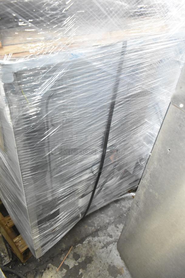 Brand new 2024 Hoshizaki HR24C-G undercounter cooler merchandiser, single door, 115V, 1 phase, wrapped for delivery.