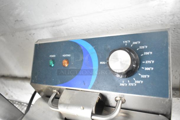 BRAND NEW 2023 Hoocoo FRY-20L stainless steel deep fryer control panel. Features power and heating indicators.