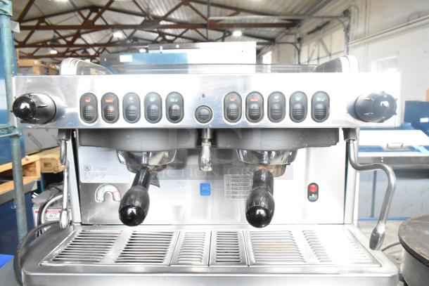La Cimbali M29 Select DT/2-NF espresso machine, 2 group, 2 portafilters, 2 steam wands, 208/240V, commercial use.