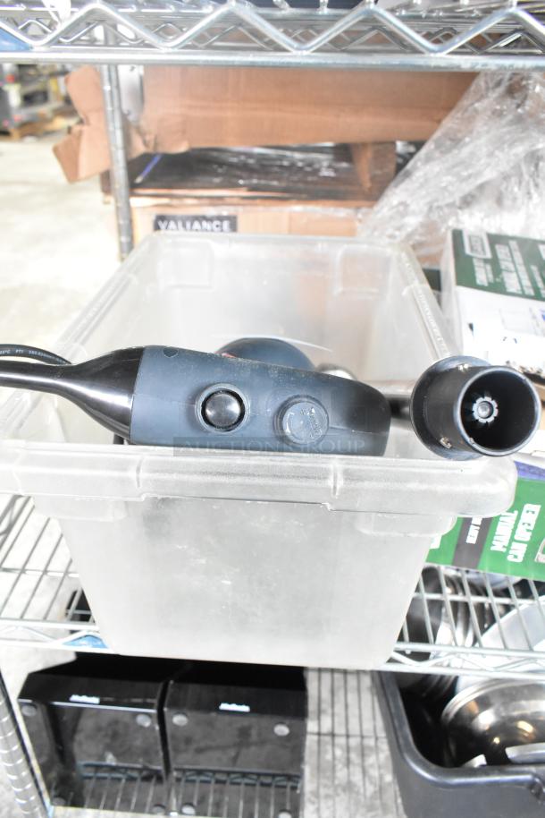 AvaMix 928IBHD18 18" heavy-duty immersion blender, 1 1/4 hp, variable speed, 115V, 1 phase. Visible control buttons.