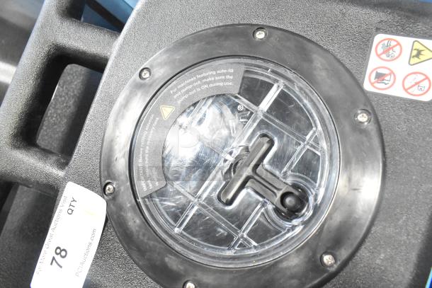 Brand new Mytee 1003DX-230 Speedster carpet extractor, 10-gallon, 230V. Scratch and dent condition with visible label details.