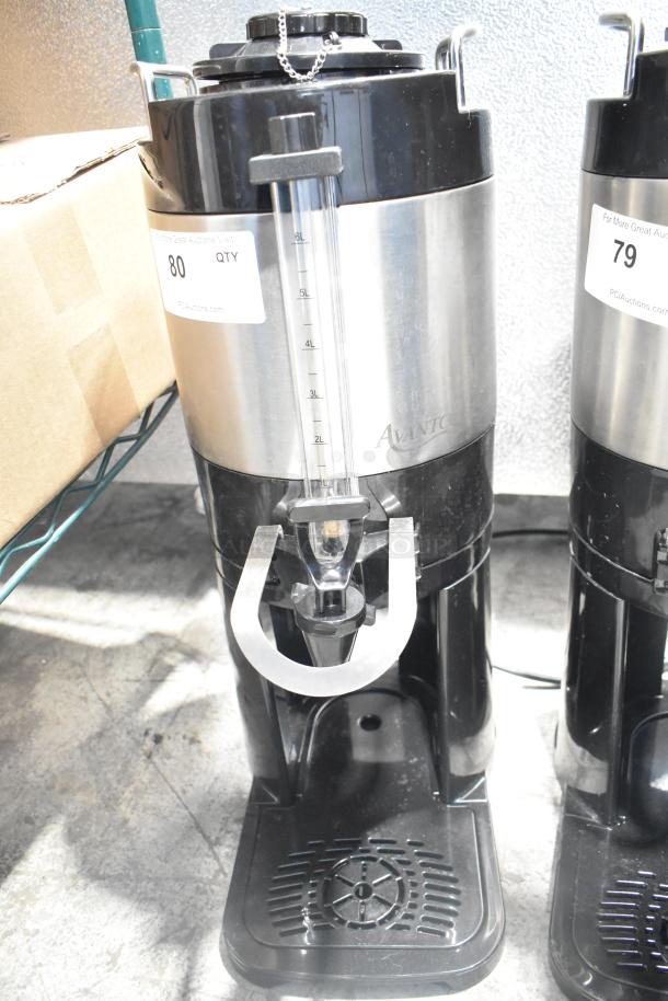 Avantco 177CS15 VT15-001 1.5 Gallon Thermal Coffee Server with stand, stainless steel, visible capacity gauge, new condition.