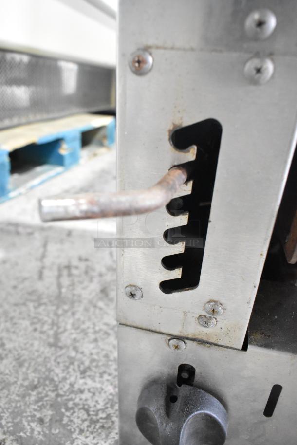 Vulcan Commercial Gas Cheese Melter, stainless steel construction, adjustable rack, moderate wear, visible control knob.