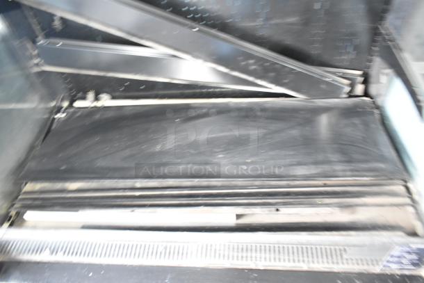 Structural Concepts CO47R open grab-and-go merchandiser; black interior; 220 volts, 1 phase; commercial use.