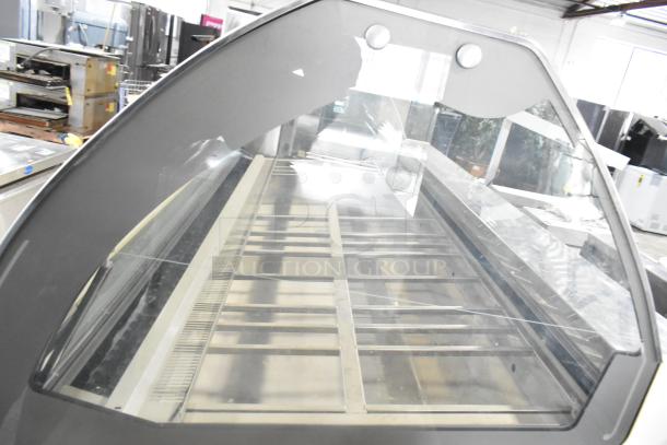 Strike C83F-G12-STL Gelato Case Merchandiser, floor style, 220 volts, 1 phase, clear glass display, stainless steel finish.