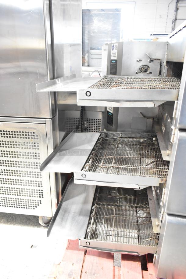 3 Turbochef HhC2020 ovens with conveyors, electric, 208/240V, 3-phase, commercial use, stainless steel, good condition.