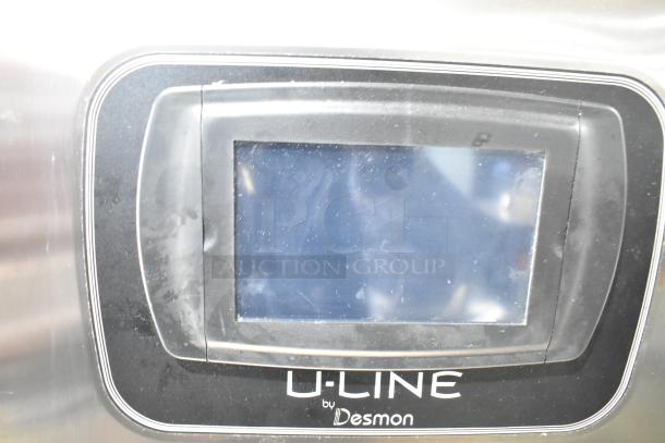 2022 Desmon GBF-15+ETL commercial blast chiller control panel. Stainless steel, touchscreen, four probes. 220V, 3-phase.