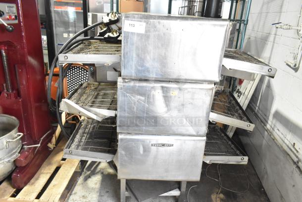 3 Turbochef HhC2020 rapid cook ovens, electric, 208/240V, 3-phase. Stainless steel, visible wear, commercial use.