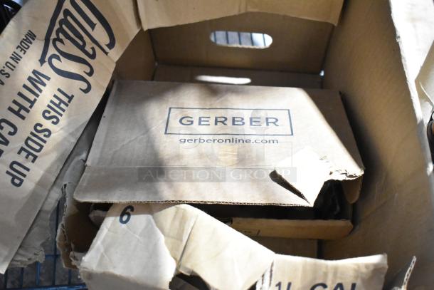 Lot of various items including a Gerber faucet in cardboard box, San Jamar lid dispenser, visible wear.