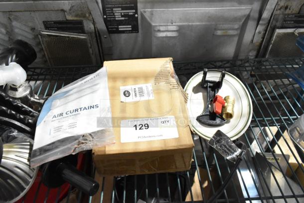 Lot of assorted items, including Poly blender pitcher, ice scooper, and TableCraft CRATE14. Mixed condition with labels visible.