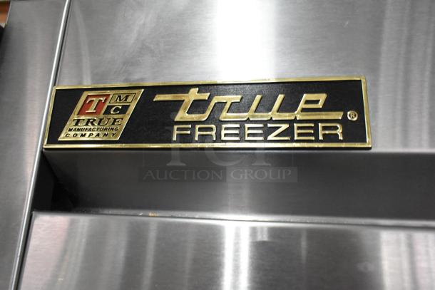 2016 True T-19F Commercial Freezer, single door, casters, 115V, True logo plate visible.