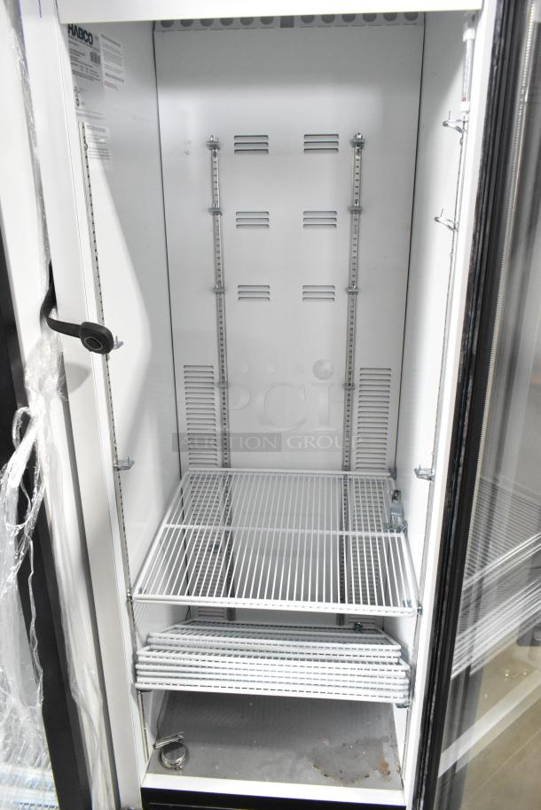 2019 Habco SE18 commercial single door cooler, 115 volts, 1 phase, empty interior, adjustable shelves, clean condition.