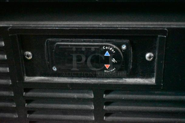 2019 Habco SE18 commercial cooler control panel with temperature adjustment display.