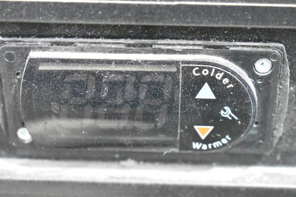 Digital control panel on 2019 Habco SE18 Commercial Cooler, showing temperature adjustments. Model SE18, 115V, 1 Phase.
