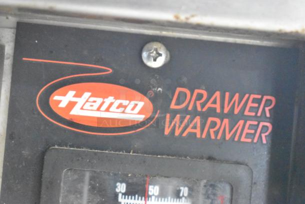 Hatco HDW-2 Commercial 2 Drawer Warming Drawer, 120V, 1 Phase, visible Hatco logo and "Drawer Warmer" label.