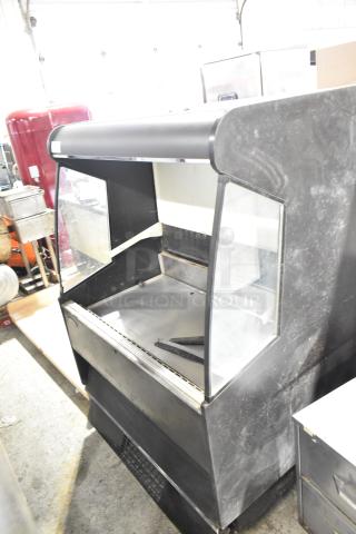 Federal Industries RSSM460SC commercial floor-style merchandiser, black exterior, glass panels, 115/208-230V, 1 phase.