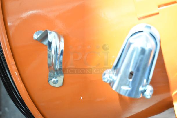 Brand new Boltic SHAG-K07F electric salamander heater, 2024 model, orange with scratch and dent. 208V, 3 phase.