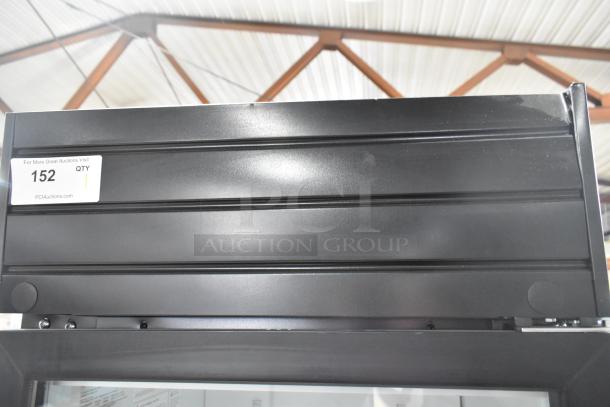 2019 Habco SE18 Commercial Single Door Reach-In Cooler, 115V, 1 Phase. Black exterior. Auction tag reads "152."