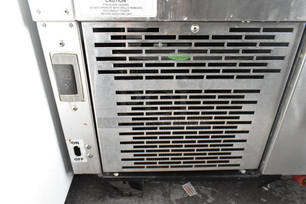 C Nelson BS 2 Commercial Chest Freezer, 115 Volts, 1 Phase, metal exterior, visible controls, vented design.