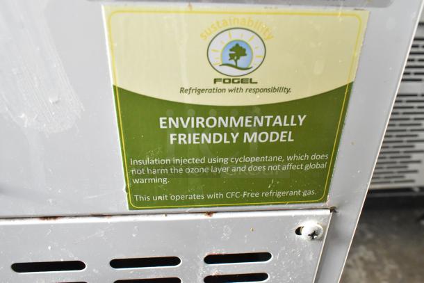 Excellence HFF-12-HC chest freezer, eco-friendly label, 3 center hinge lids, 115V, CFC-free refrigerant.