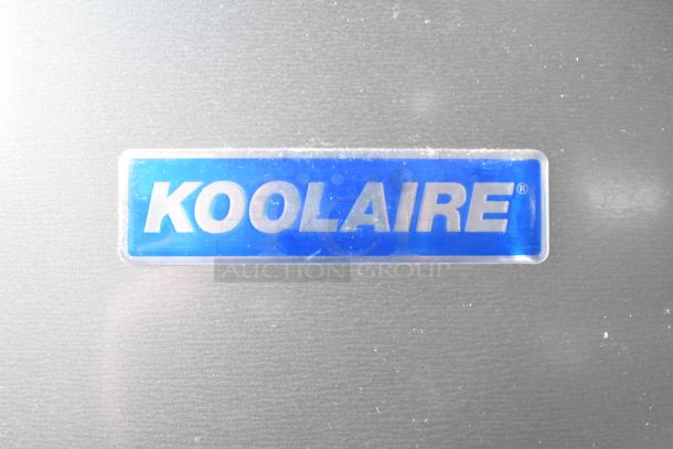 Koolaire logo on a commercial ice machine, indicating a Koolaire ice bin head and Hoshizaki B-700PD bin.