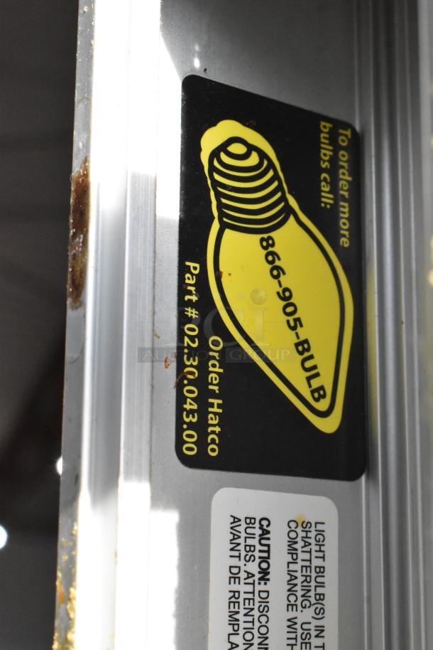 Hatco Countertop Food Warmer, 120 Volts, 1 Phase, caution and part number labels visible on side.