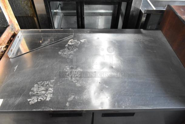 2021 Delfield UC4048P-STAR undercounter cooler, 2 doors. Stainless steel surface, commercial use, 115V, 1 phase.