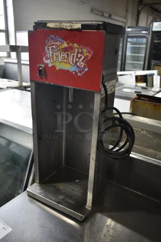 Vita-Mix VM0800A commercial countertop drink mixer in used condition, 120 volts, with colorful "Friendz" decal.