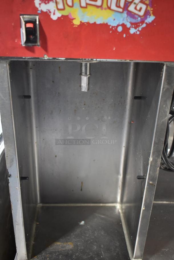 Vita-Mix VM0800A Commercial Drink Mixer, 120V, 1 Phase. Stainless steel housing, visible wear, front switch, colorful decal.