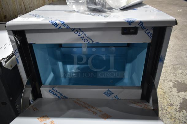Brand new Avantco 194EUCF160A undercounter ice machine with 44 lb. bin, 159 lb. capacity. Scratch and dent condition.