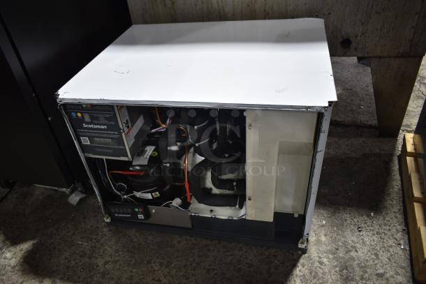 BRAND NEW 2025 Scotsman MC0330MAX-1A Prodigy Elite® Series ice machine, 30-inch, 400 lb capacity, 115V, visible wiring inside.