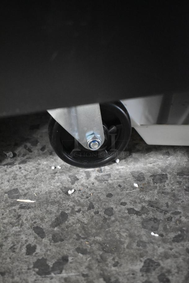 Brand new Avantco kegerator caster, scratch and dent condition, commercial-grade wheel, 115V, 1 phase, door locked.