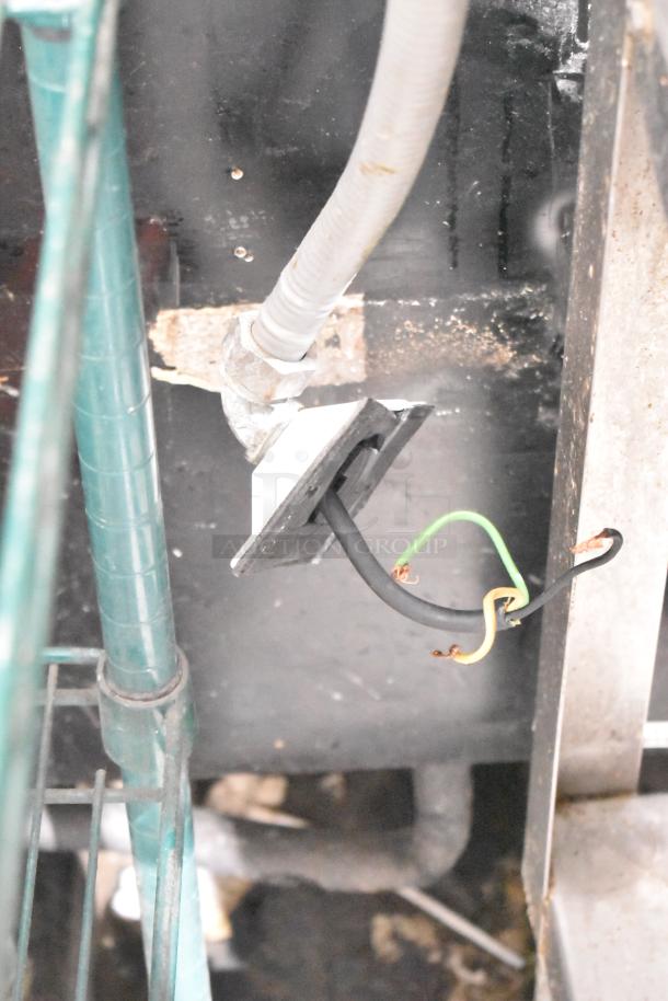 CMA Energy Mizer VA-AH-2 commercial pass-through dishwasher, 120 volts, 1 phase, partially visible wiring.