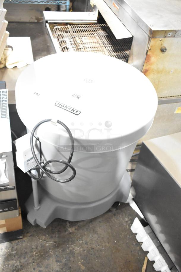 2025 Hobart SDPE 20 Gallon Salad Dryer, new scratch and dent, polyethylene body, electric, on casters, 115V, 1 phase.