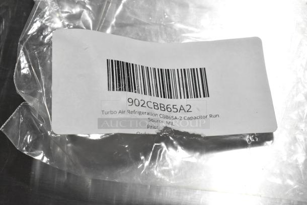 Turbo Air Refrigeration Capacitor CBB65A-2, new with packaging label, SKU 902CBB65A2, scratch and dent item.