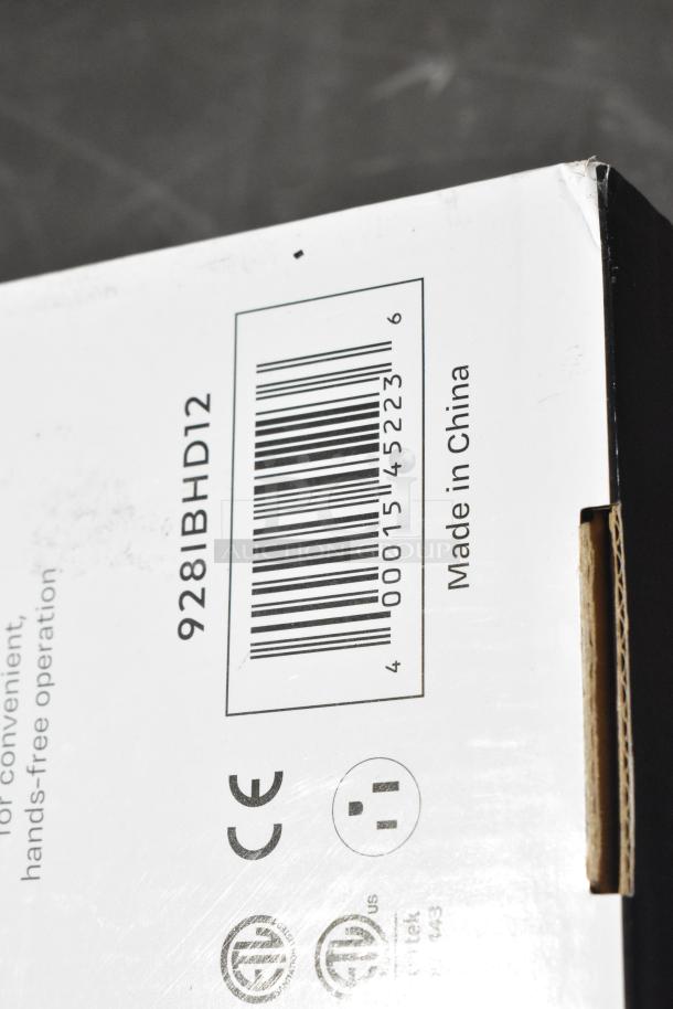 Brand new AvaMix 928IBHD12 12" immersion blender box with barcode, CE mark, and "Made in China" label.