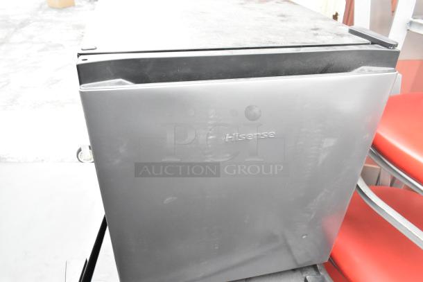 Three mini coolers, brands Galanz and Hisense, 120 volts, 1 phase. Good condition, perfect for compact cooling.