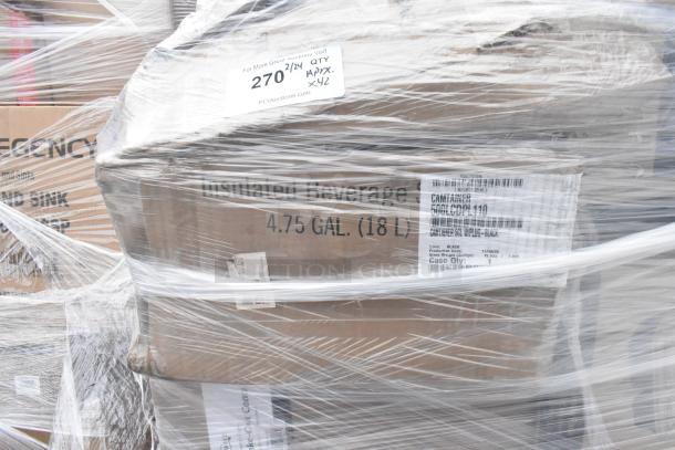 42 brand new items in packaging, including Arcoroc rocks glasses, soup carrier, dessert cups. Scratch and dent condition.