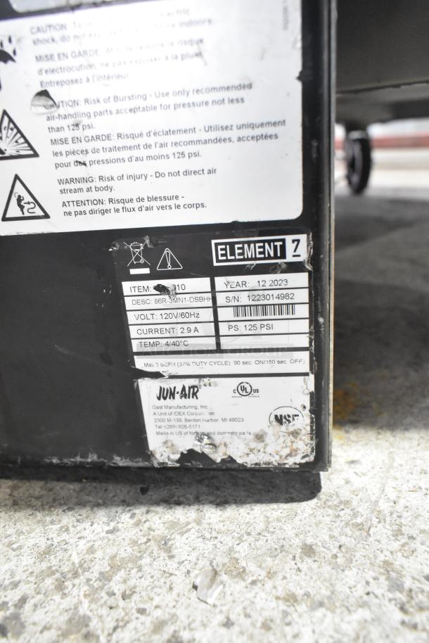 2023 Jun-Air 86R-3MN1-DSBHH Nitro Brew Nitrogen Generator, stainless steel, 120V, 1 phase, serial 1223014982.