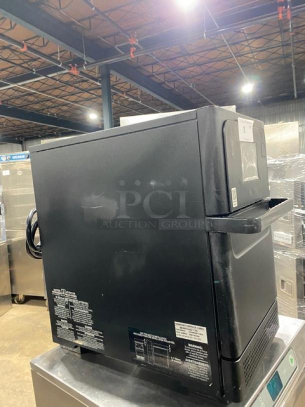 MerryChef Eikon E2S black rapid cook oven, 2022 model, electric, countertop, 208/240V 1 Phase, excellent condition, visible labels.